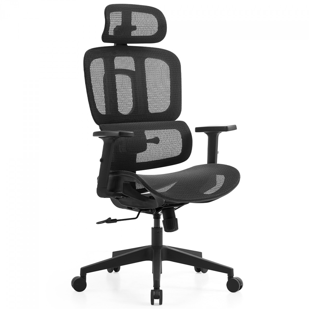 Cadeira de Escritório Dr. Office Business, Preta, Mesh, 2D com altura ajustável, Suporta até 120kg em Oferta na Shopee