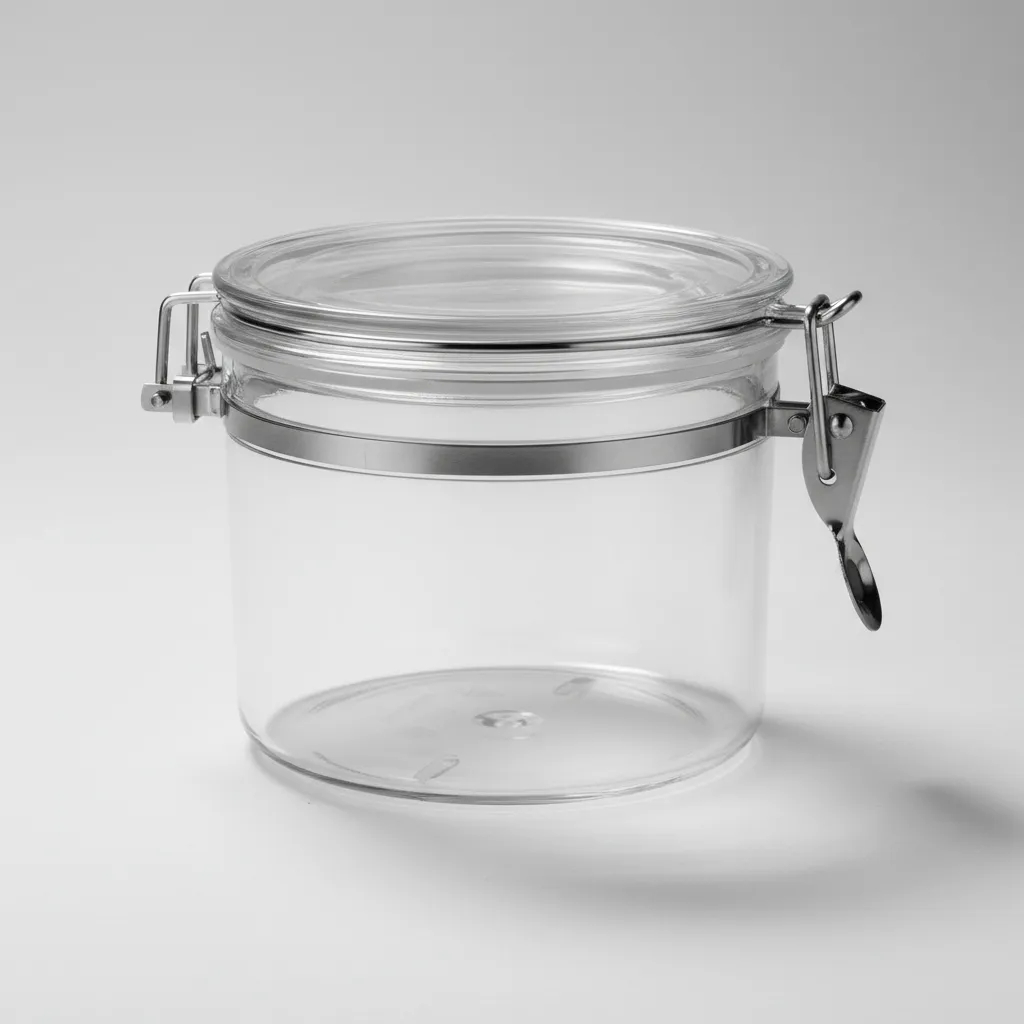 Pote Hermético Soprano 1 Litro Transparente Recipiente Vedação para Mantimentos Cozinha