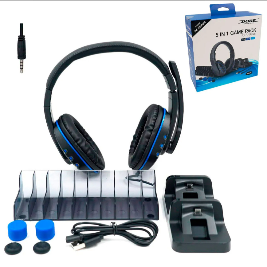 Headset 5 em 1 Game Pack - DOBE/ Fones de Ouvido