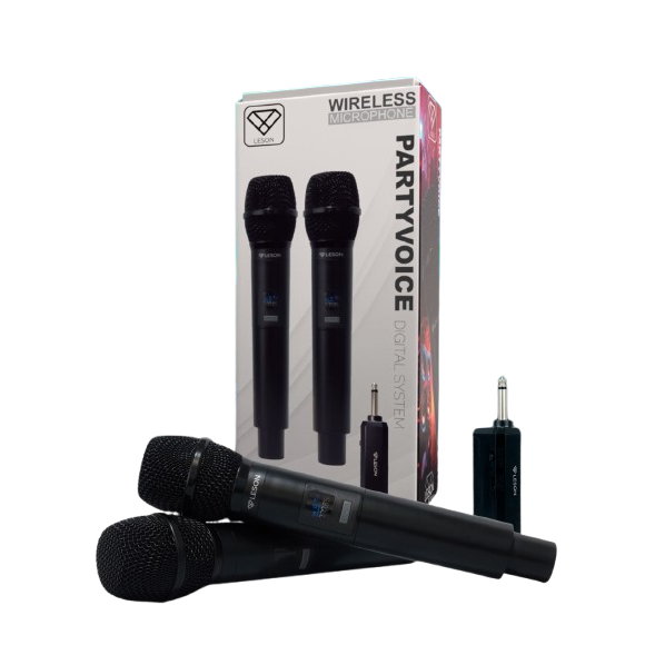 Microfone S/fio Le Son PartyVoice Profissional Recarregavél Preto Karaôke em Oferta na Shopee