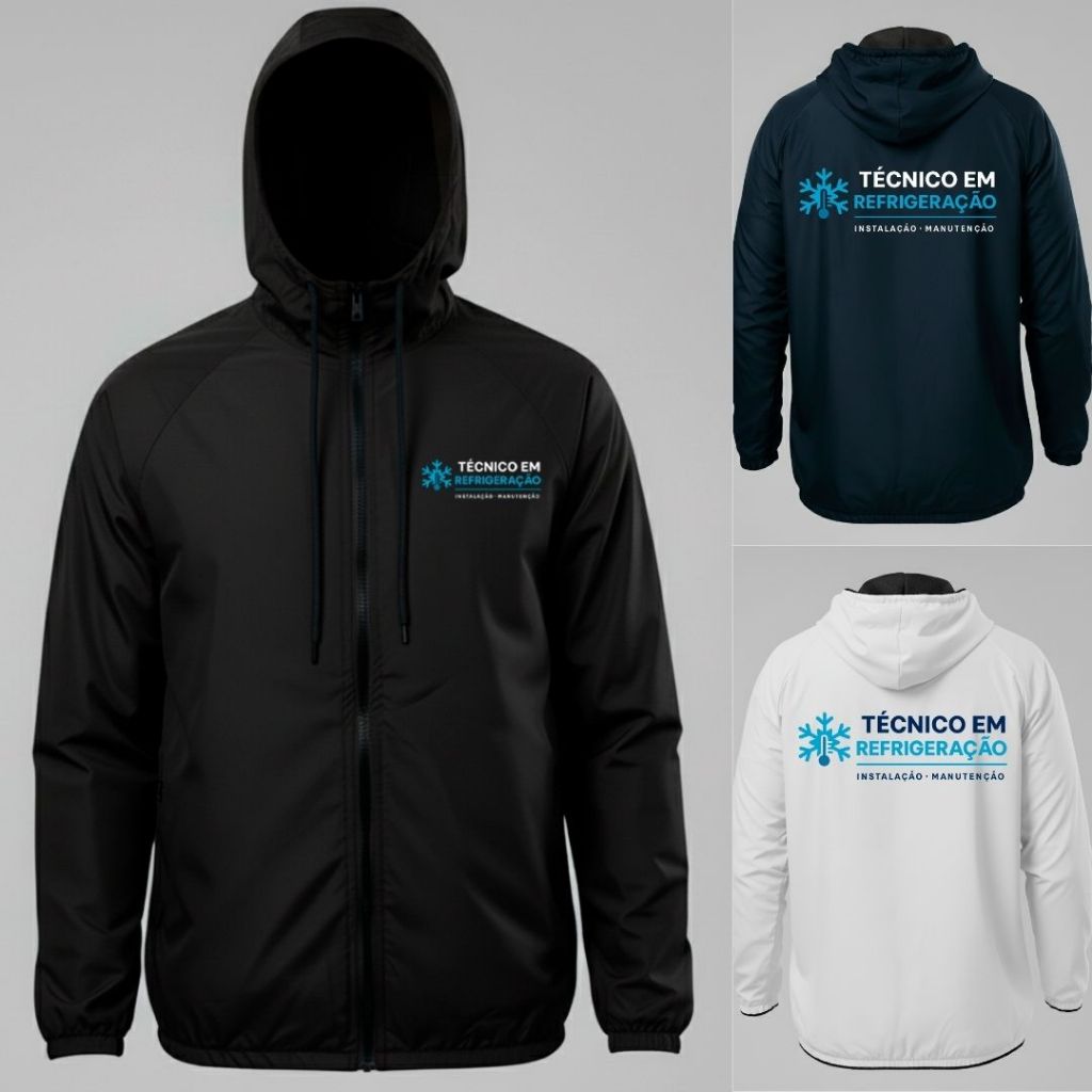 Jaqueta Corta Vento Uniforme Técnico de Refrigeração Unissex em Oferta na Shopee