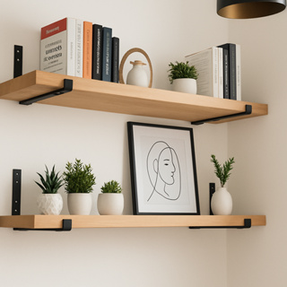 Kit 2 Prateleira Industrial Com Mão francesa ferro Nicho Decoração rustica em Oferta na Shopee