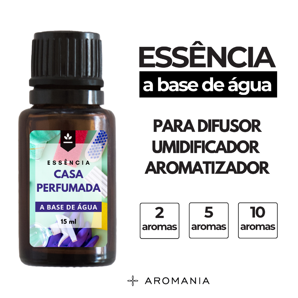 Essências 15ml Para Difusor, Umidificador e Aromatizador | Kits 2, 3, 5 ou 10 Aromas Premium