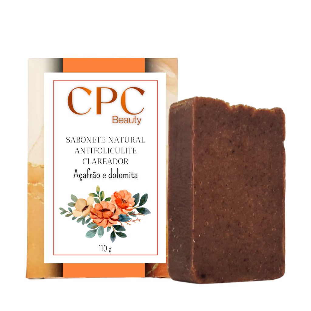 Sabonete para foliculite de açafrão e dolomita natural e artesanal CPC Beauty