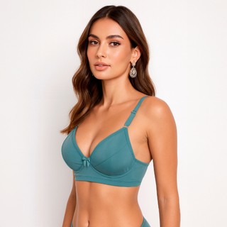 Sutiã Feminino com Aro Sem Bojo Poliamida Premium Forro Algodão Conforto