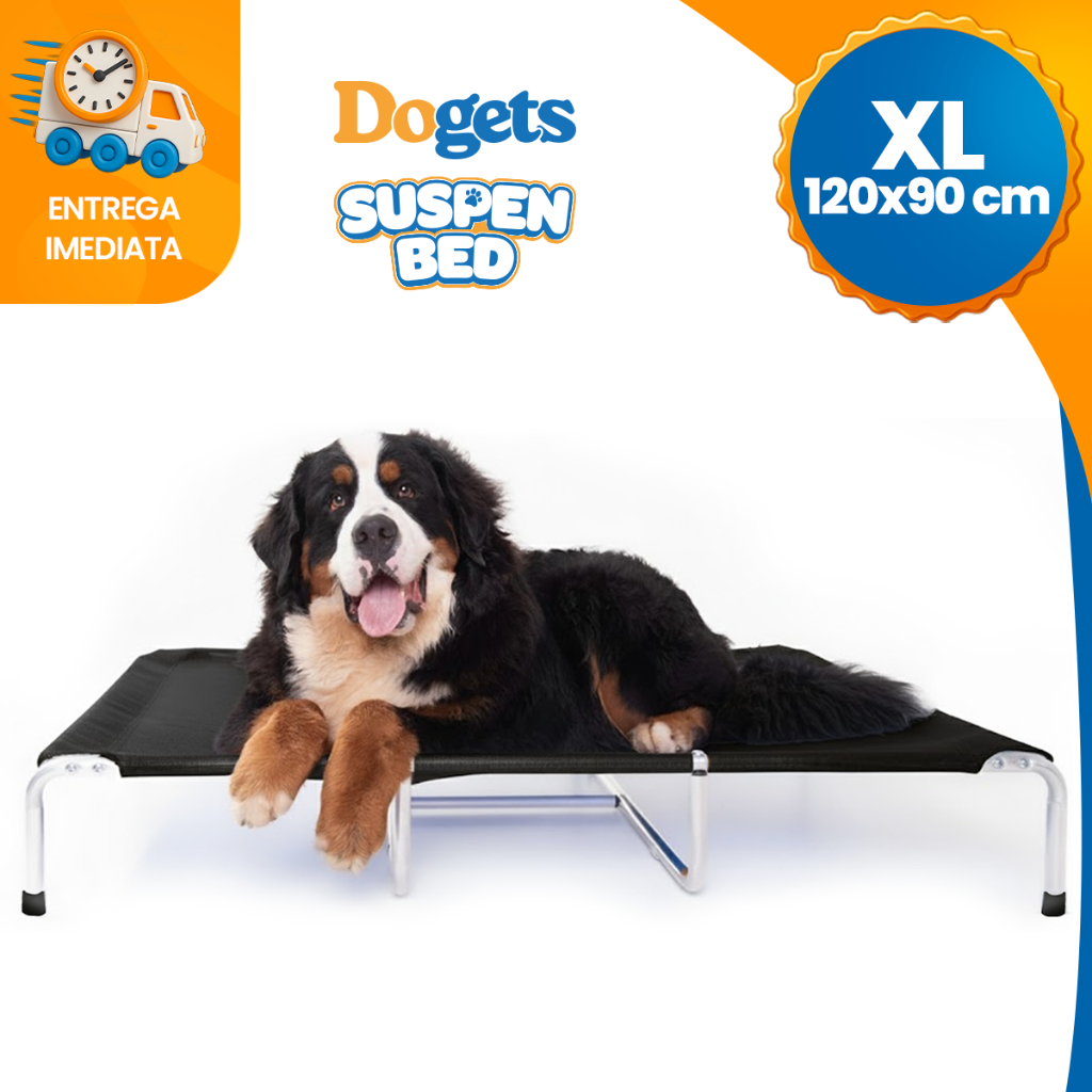 Cama Para Cachorro Suspensa Elevada Pet Cães 120x90cm Tamanho Xl Até 90kg Dogets em Oferta na Shopee