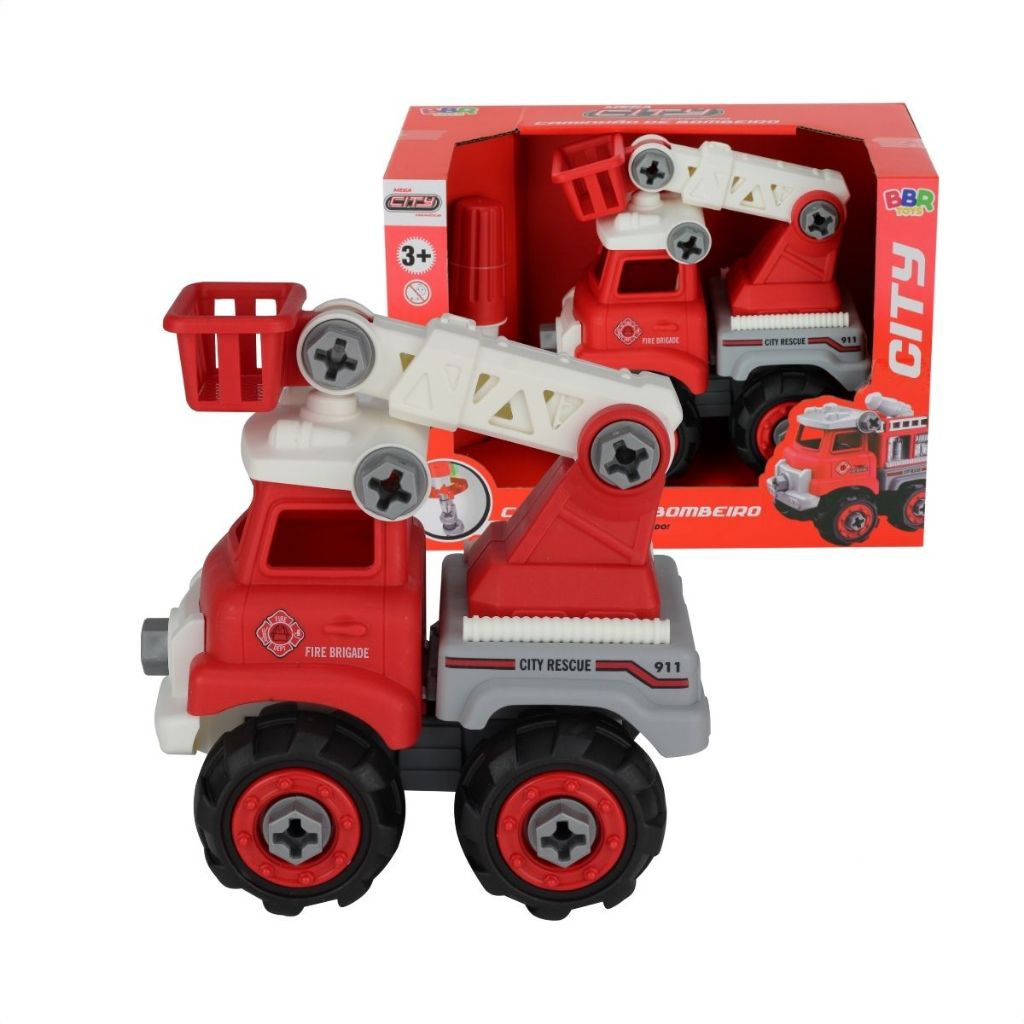 Carrinho Infantil De Bombeiro Monta e Desmonta BBR Toys · foto 2