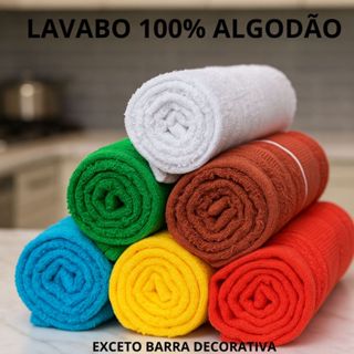 Kit Toalha Lavabo Bordar 100% 41x25cm Algodão Macia Absorvente em Oferta na Shopee