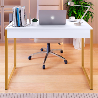 Mesa de Estudo e Escrítorio Home Office Escrivaninha Estilo Industrial Pés de Aço em Oferta na Shopee