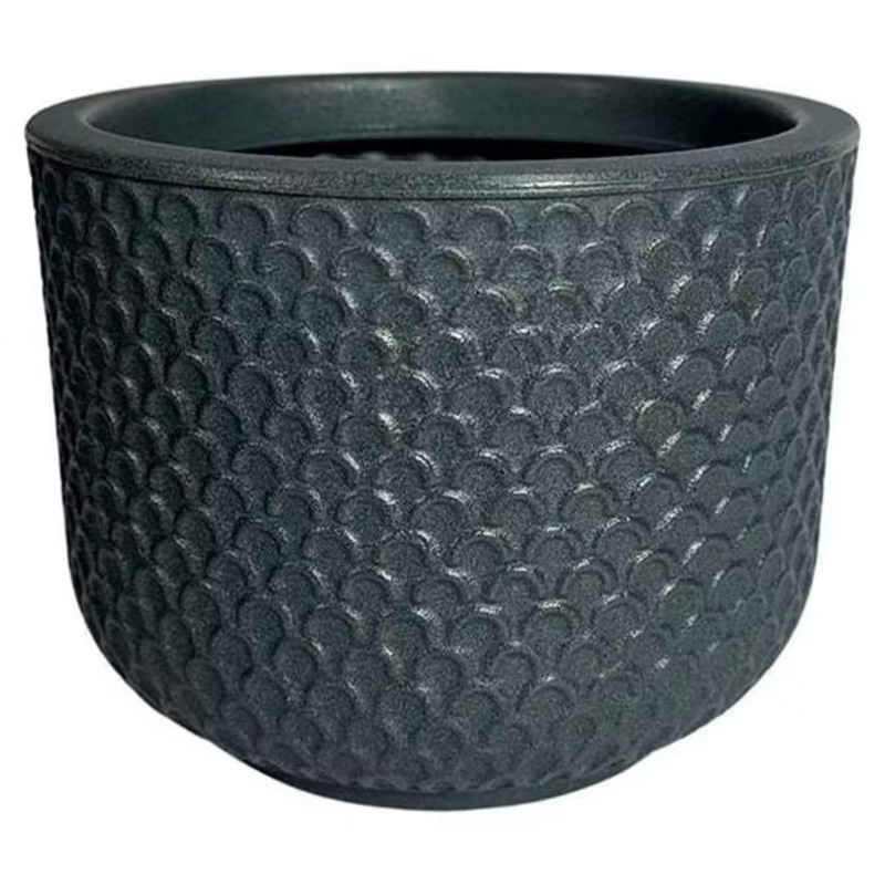 Vaso Polietileno de Mesa Vouga Vaso Decorativo Sustentável Ecológico Cor Preto