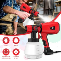 Pistola de Pintura Eletrica Pulverizadora Profissional 800w com Acessorios