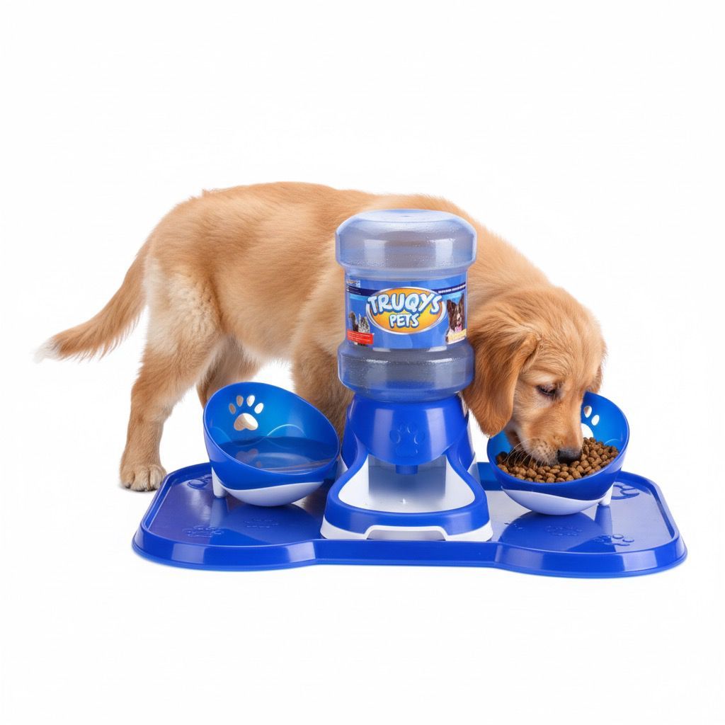 Bebedouro Comedouro Automatico Para Cachorro 2 Potes 1 Bebedouro