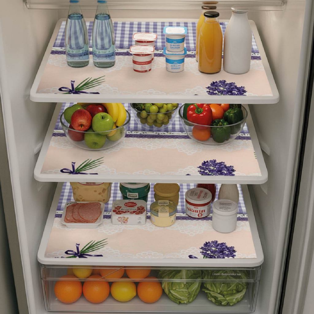 Toalha de Geladeira com 3 - PVC - Kit - Lavável - 46x32cm