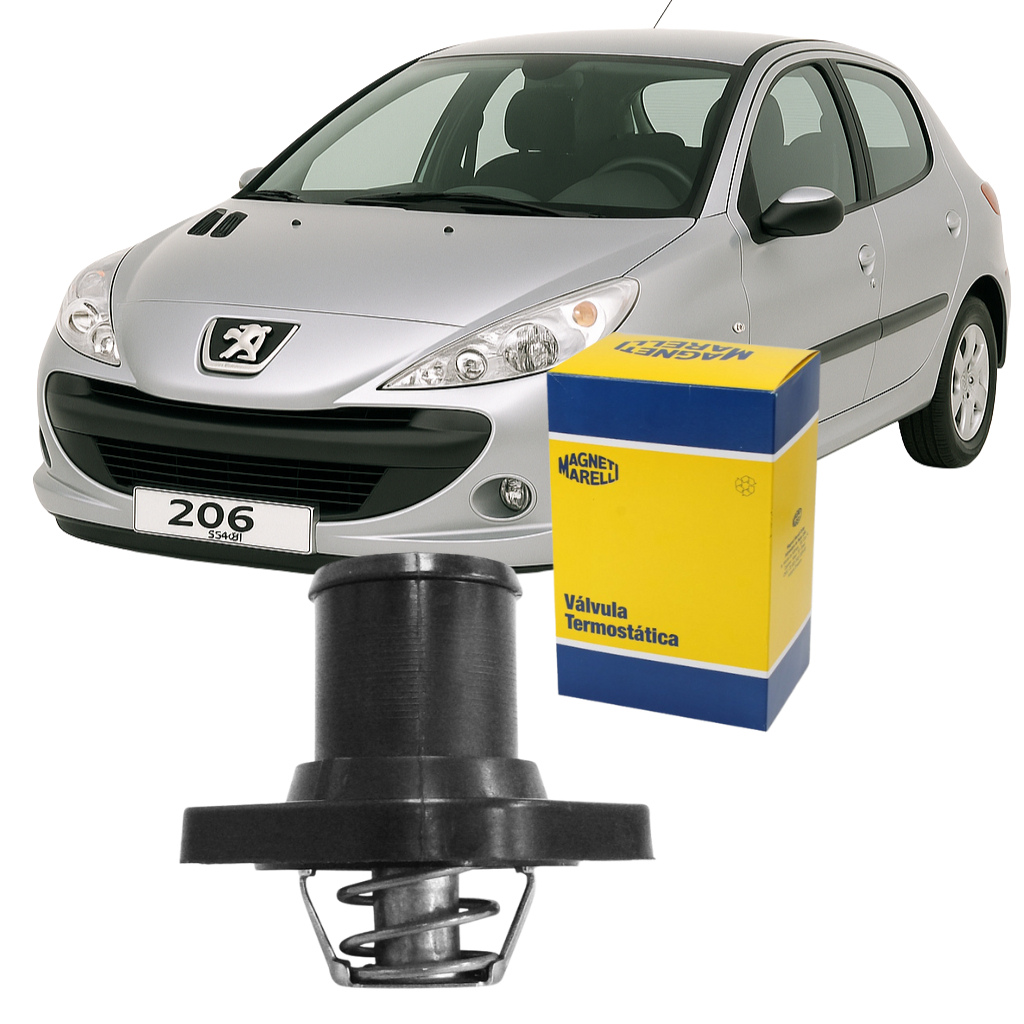 Válvula Termostática Peugeot 206 1.4 8v 2001/2009 OU 1.6 8V/16V 1999/2009 Gasolina - Marelli MMVT370.89C em Oferta na Shopee