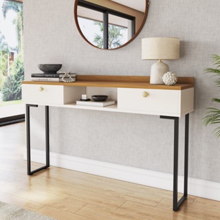 Aparador Hall Rack 2 Portas Nicho Pés de Ferro Industrial em Oferta na Shopee