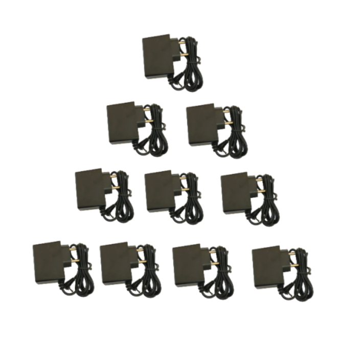 kit 10 unid Fonte Alimentação Carregador Adaptador F12l20-050200spae 5v 2.0ah plugue fino multi uso (P4/2,³mm diametro)