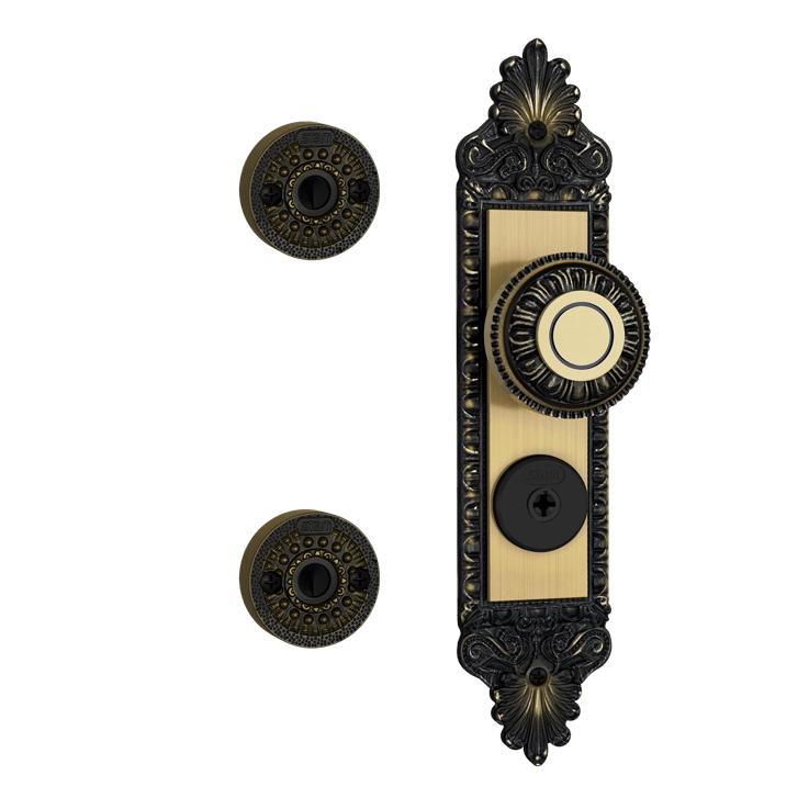 Kit de Segurança Fechadura STAM 1803/04 com 2 Travas Tetras Mesmo Segredo Broca 40mm Espelho Colonial