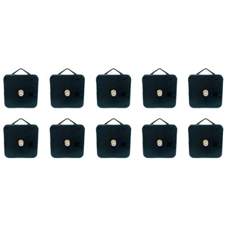 Kit De 10 Máquina P/montar Relógio De Parede Preto - Preto - Preto