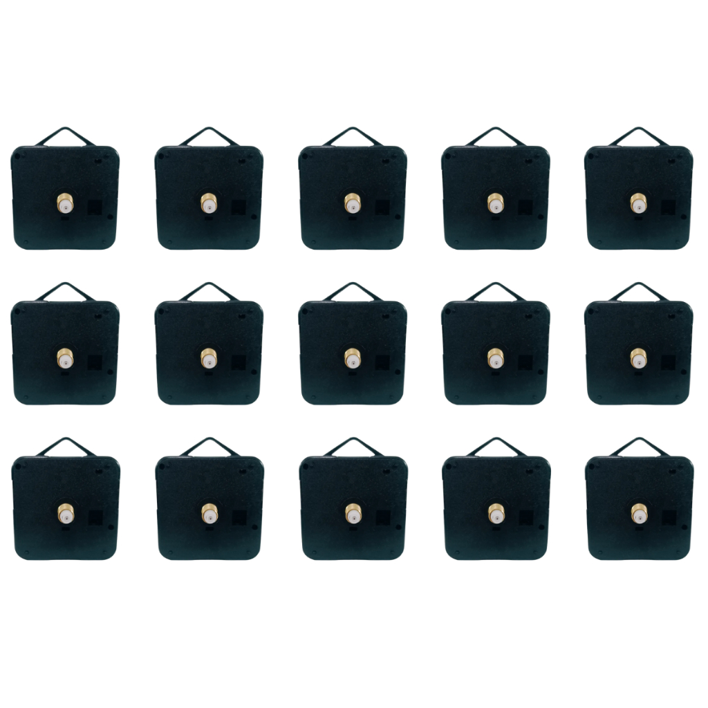 Kit De 15 Máquina P/montar Relógio De Parede Preto - Preto - Preto