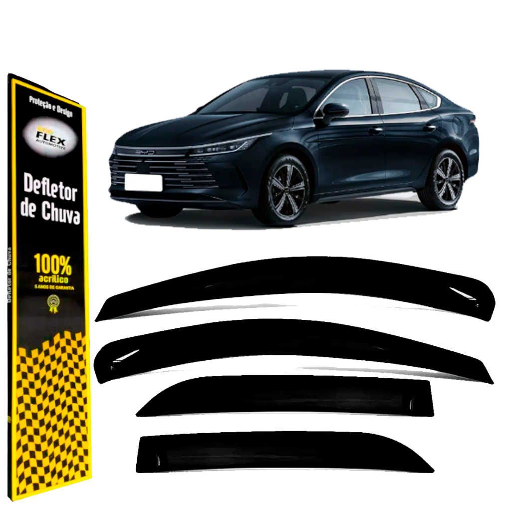 Jogo Calha de Chuva BYD KING 2025 2026 4 Portas em Oferta na Shopee