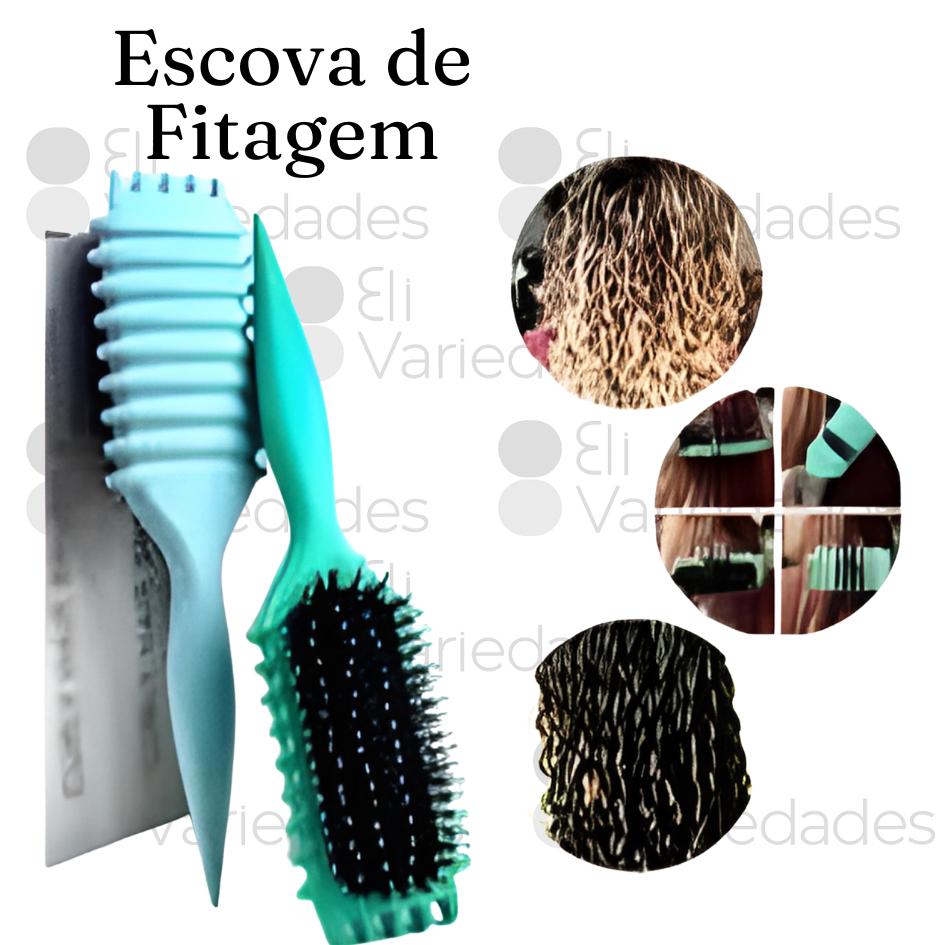Escova Fitagem Onda Finalizadora Definição de Cachos para Cabelo Cacheado e Crespo