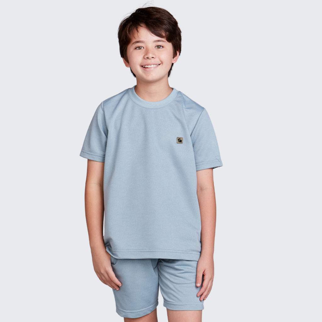 Kit Camiseta Shorts Infantil Masculino Conjunto Moletinho