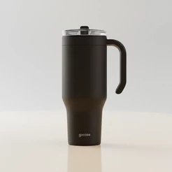 Copo Life Gocase 1180ml - Aço Inox, Tampa e Canudo Tritan, Isolamento a Vácuo, Bebidas Quente e Fria