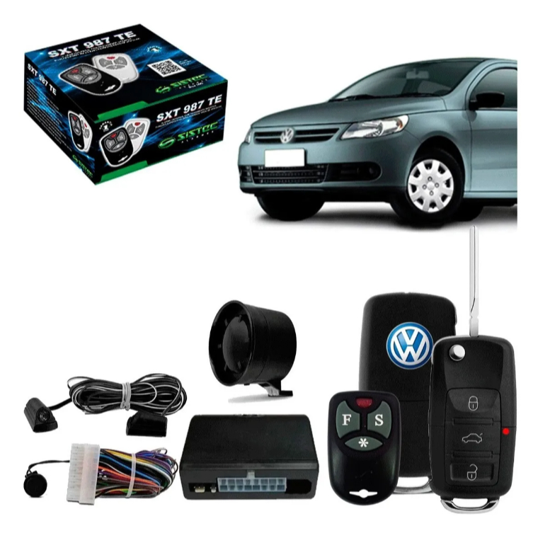 Alarme Completo com Chave Canivete Top Carros Sistec Fox Saveiro Gol G5 G6 G7 em Oferta na Shopee