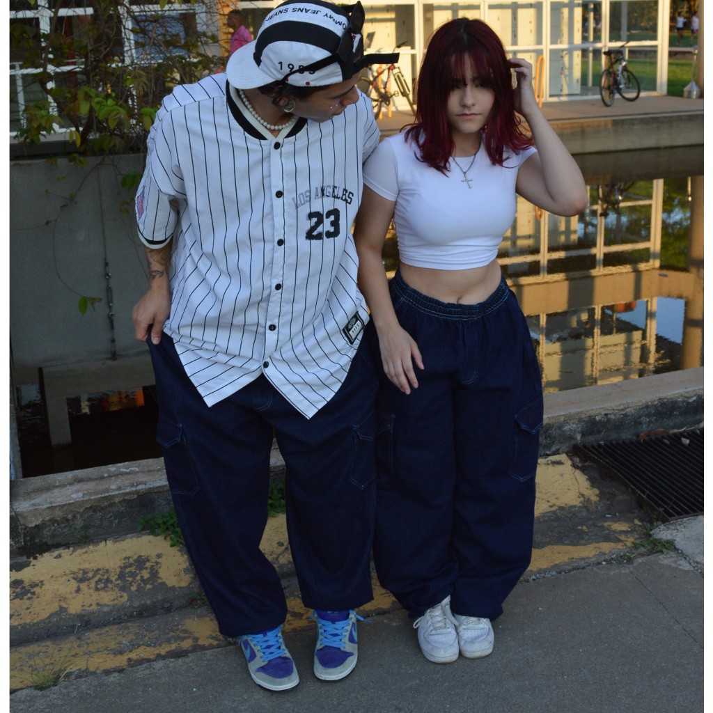 Calça Cargo Jeans Larga Bolsos Lateral Skatista Streatwear 5 Bolsos em Oferta na Shopee