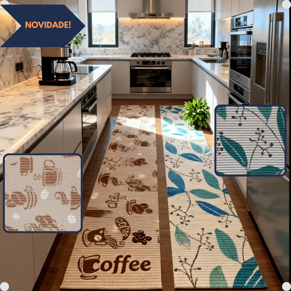 Passadeira Antiderrapante Cozinha Emborrachada Premium - Tapete Soft em Oferta na Shopee