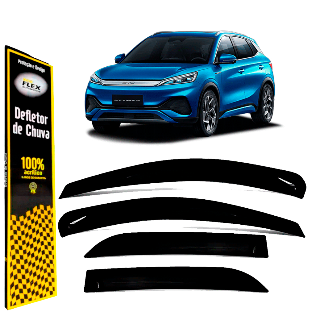 Jogo Calha de Chuva BYD YUAN PLUS 2025 2026 4 PORTAS em Oferta na Shopee
