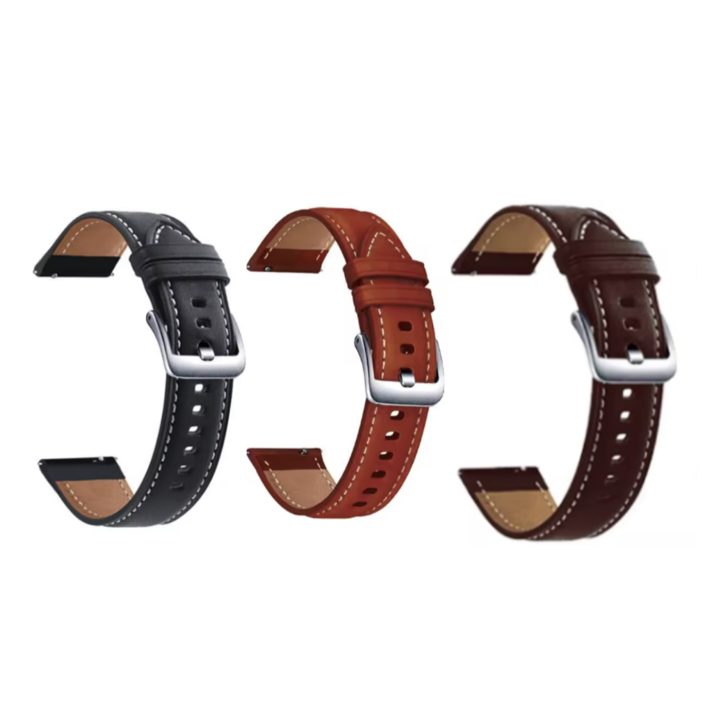 Pulseira de Couro 22mm Compatível Amazfit Gtr 4 / 2 Huawei Huami Galaxy Xiaomi Garmin Asus Seiko Haylou outras marcas em Oferta na Shopee
