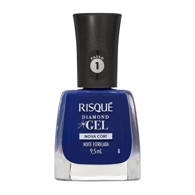 Esmalte Azul Risqué Diamond Gel Noite Estrelada 9,5 ml