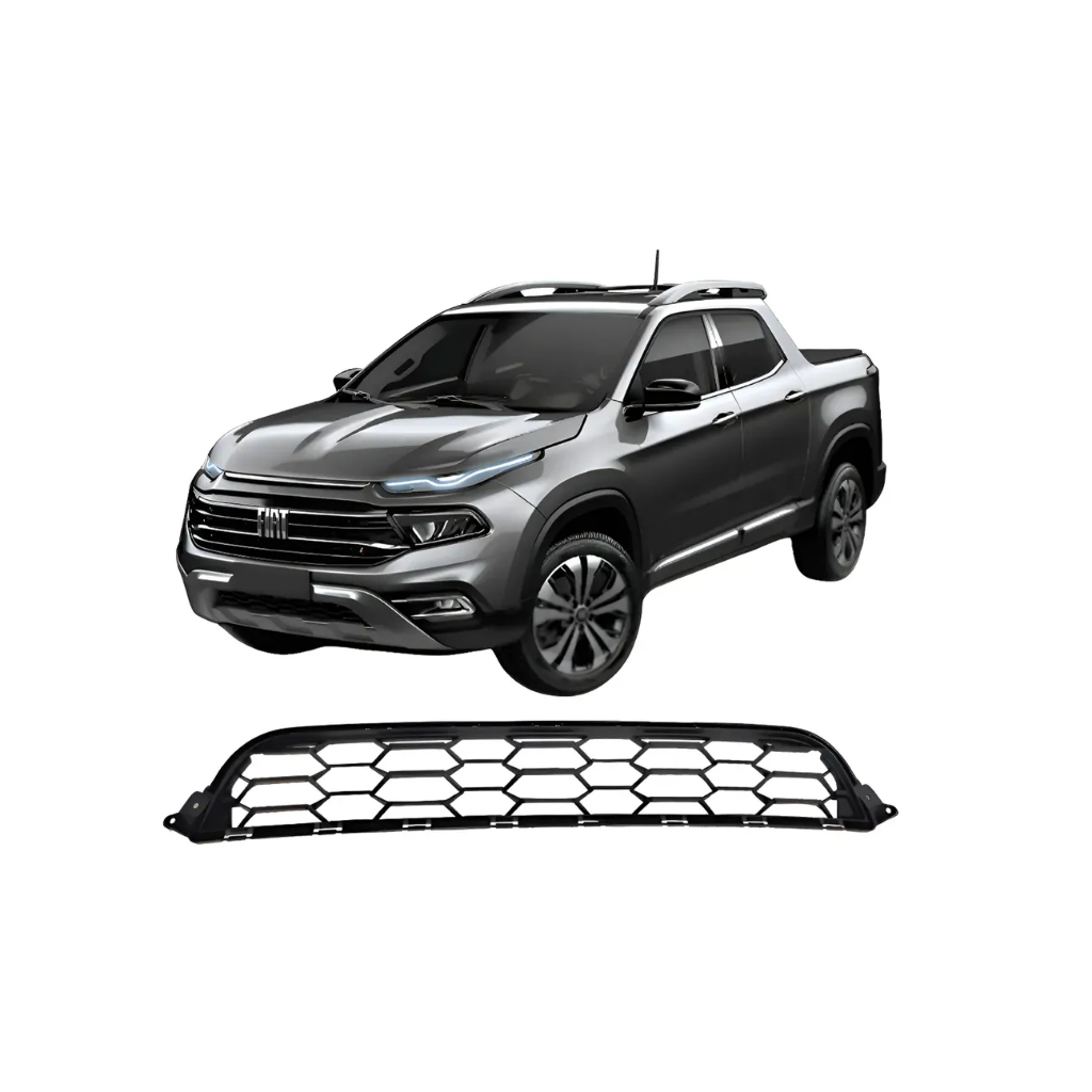 Grade Inferior Parachoque Dianteiro Original Fiat Toro - Preto - Fosco