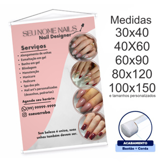 Banner Nail Designer Personalizado – Modelo Profissional para Salão/Studio em Oferta na Shopee