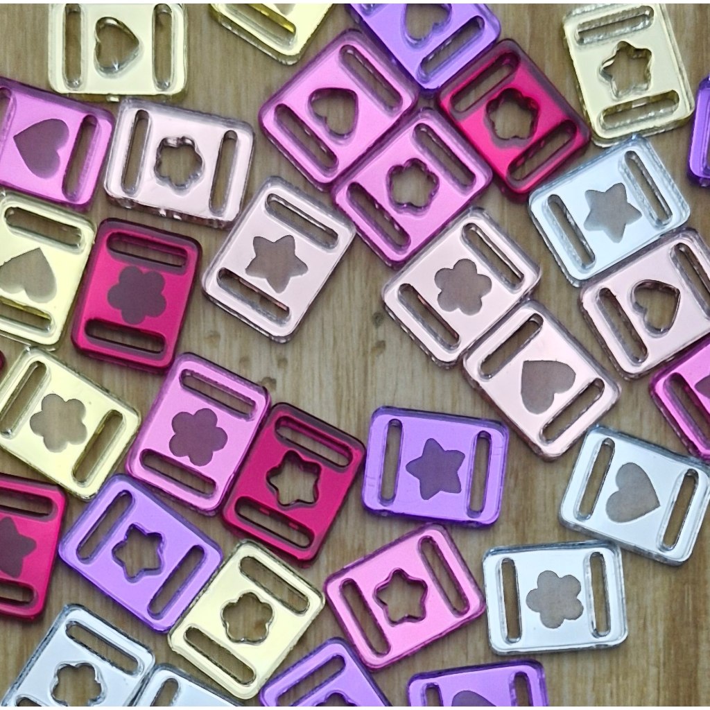 Mini Tag/ Mini Passante/ Mini Finalizador 1,3x1cm acrílico espelhado.