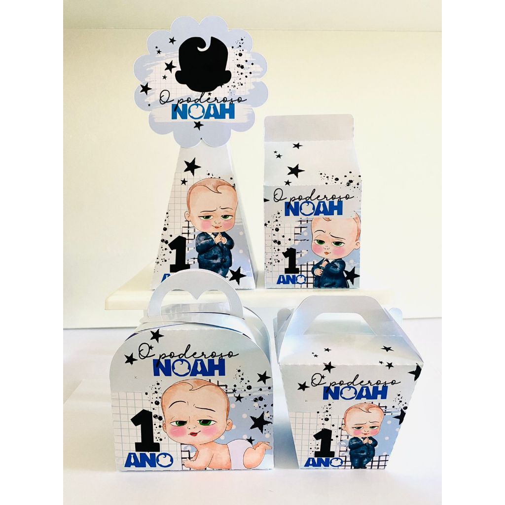 Lembrancinhas Personalizadas Poderoso Chefinho Kit Festa Caixinhas Personalizadas Mesversário Aniversário