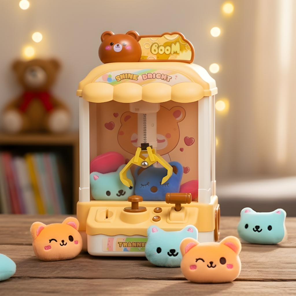 Máquina de Pegar Bichinhos de Pelúcia Infantil Divertido Garra - Castela