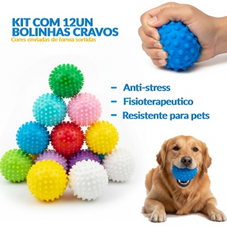 Kit-3 Bolinhas cravo pet Bola anti-estresse / Fisioterapia em Oferta na Shopee