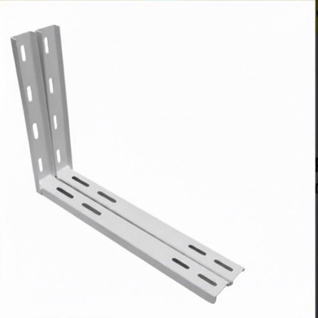 Suporte Ar Condicionado Split 450mm Aço Reforçado Branco Epóxi Modelo S450 Par Completo