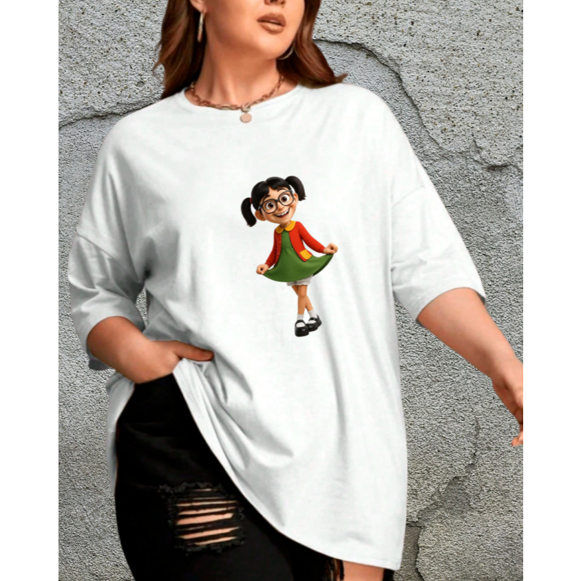 Camiseta Feminina Plus Size  Chiquinha Dona Florinda Dona Clotilde G1 G2 G3 G4