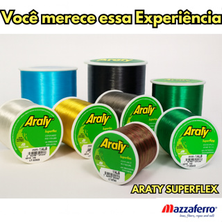 Linha de Pesca Monofilamento Araty Superflex Carretel 100g Varias Cores e Medidas Mazzaferro em Oferta na Shopee