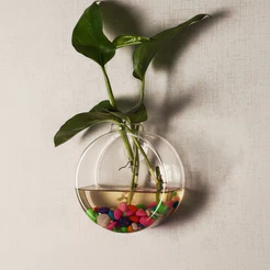 Vaso De Vidro Parede Pendurado Tanques De Peixes Hydroponic Hidropônicos Plantas Penduradas Flores