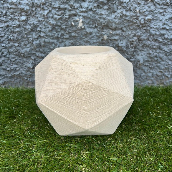 Vaso para Plantas Decorativo Esfera N2 Diamante em Polietileno