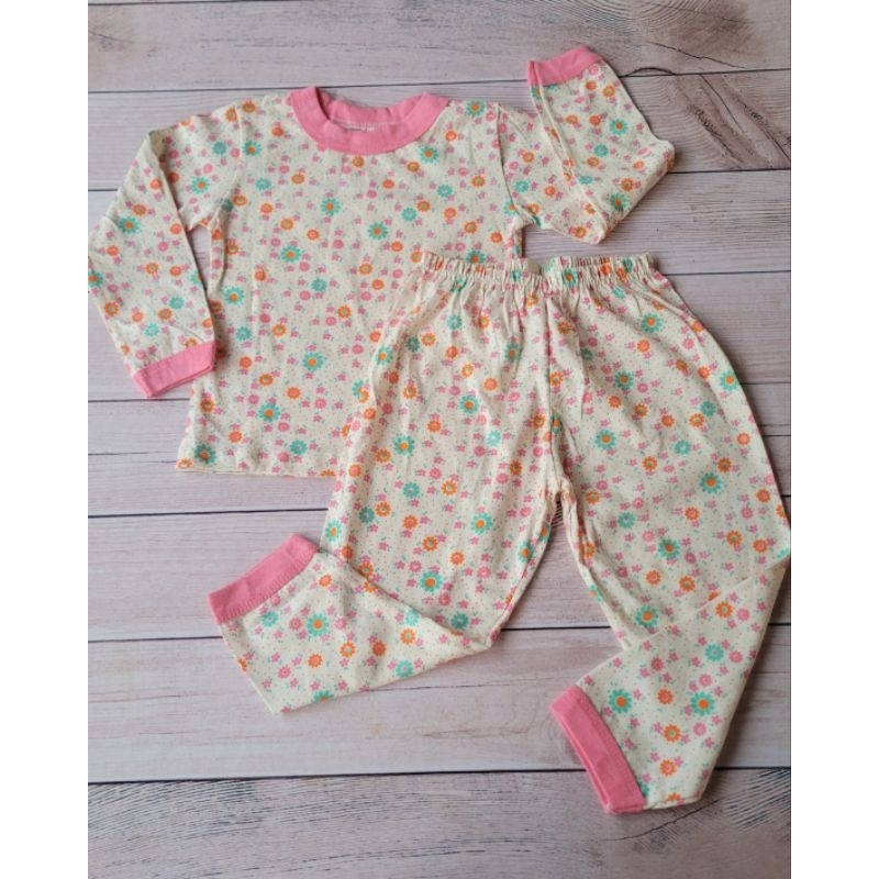 Pijama infantil menina | tam. 2 | pijama longo infantil, tecido meia malha, 100% algodão, pijama com punho