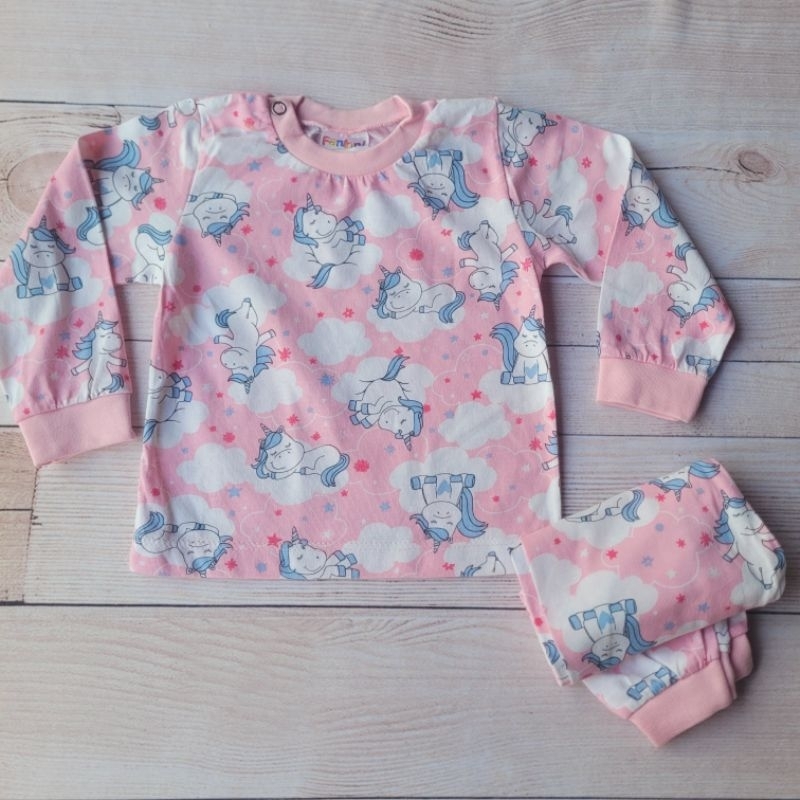 Pijama bebê menino e menina | tam. P/M/G | pijama longo infantil, tecido meia malha, 100% algodão, estampado, com punhos