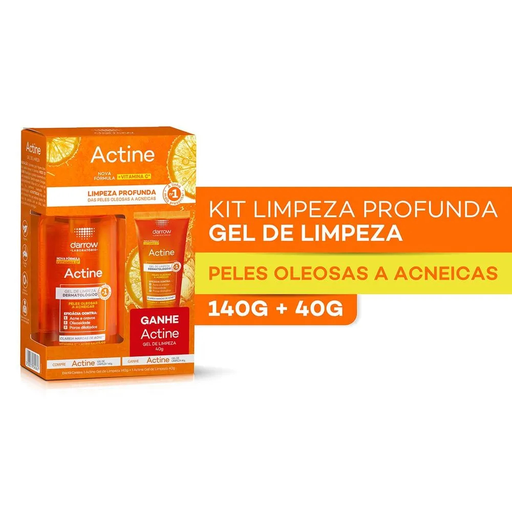 Kit Actine Darrow Gel de Limpeza 140g e Grátis Gel de Limpeza 40g