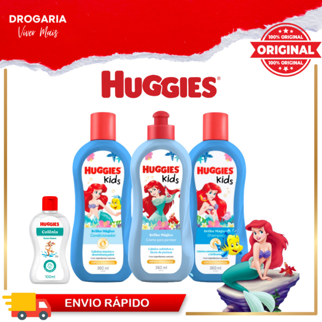 Kit Kids Huggies Brilho Mágico.