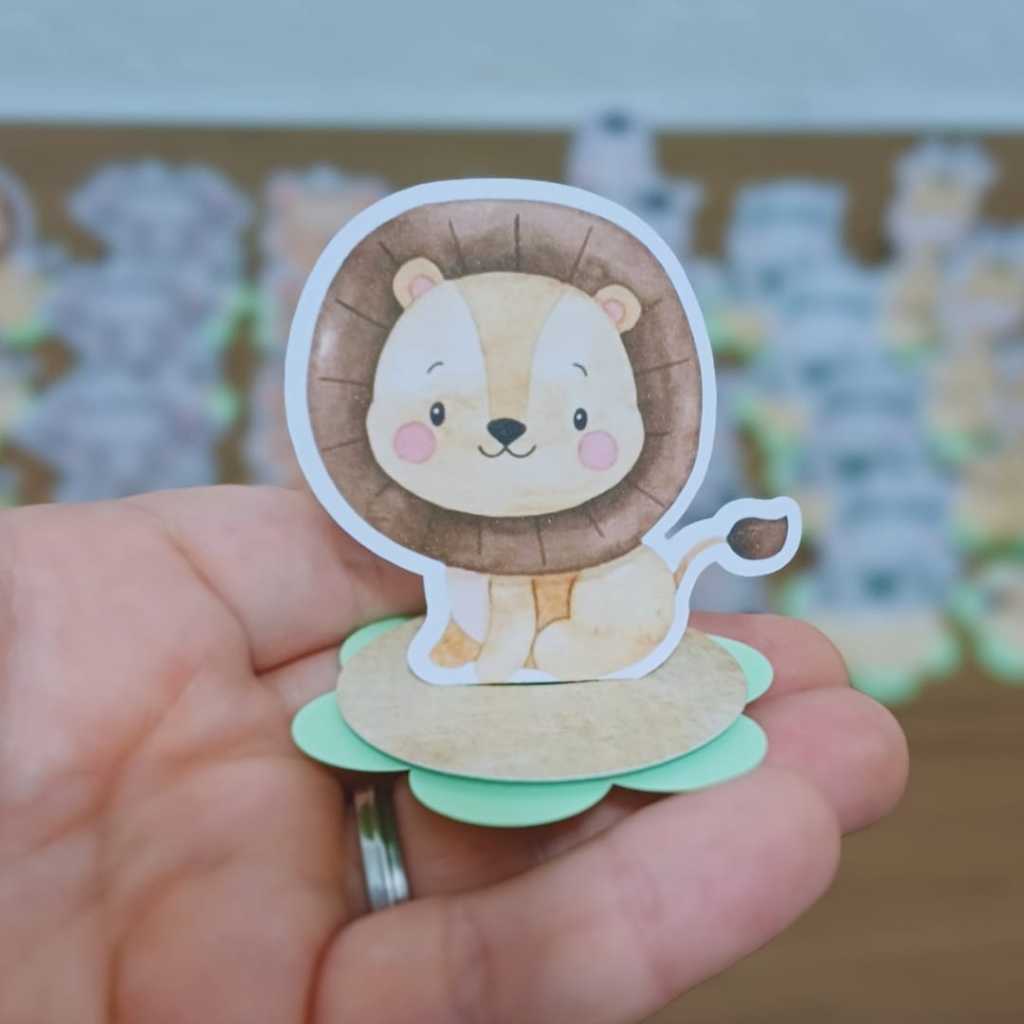 Aplique Safari caixa acrílica Lembrancinhas de Festa Infantil Aniversário Caixinhas Personalizadas