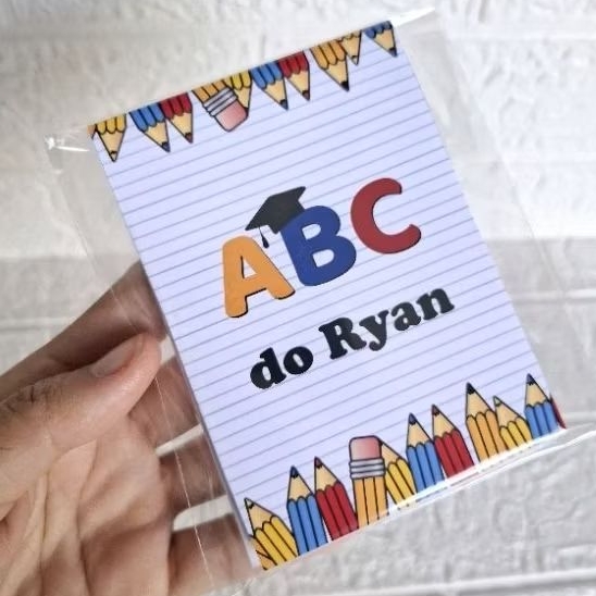 ENVIO RÁPIDO- Bloquinhos Personalizados Formatura ABC, c/ embalagem, lembrancinha formatura infantil